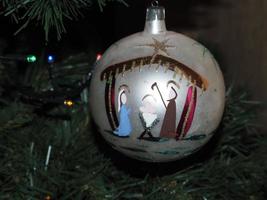 Christmas xmas tree glass hand made artisanal ball photo