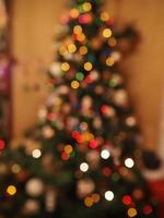 christmas tree lights blur background photo