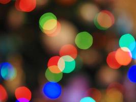 christmas tree lights blur background photo