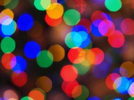 christmas tree lights blur background photo