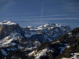 dolomitas nieve panorama val badia armentara foto