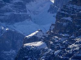 dolomites snow panorama val badia armentara photo