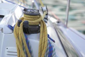 winch sail boat detail photo