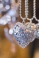 valentine silver hearts photo