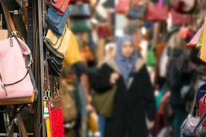 handbag woman on shop market photo