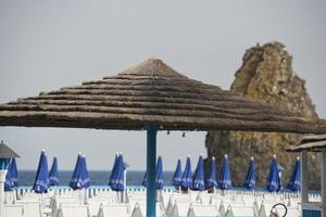 beach umbrella on the beach photo