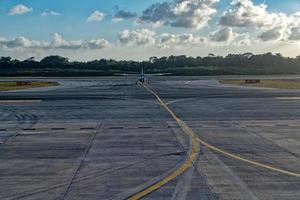 mexican small airport landing zone before take off photo