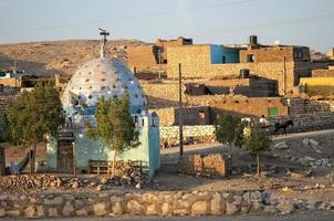 Egyptian settlement in Kings Valley with mosque tower photo