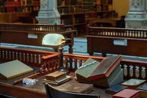 Public library shelf photo