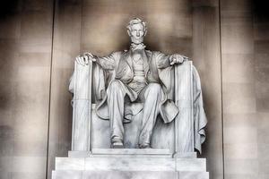 WASHINGTON, USA - JUNE 24 2016 - Lincoln statue at Memorial in Washington DC photo