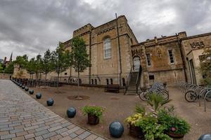 Oxford castle on cloudy sky photo