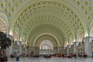 Washington, EE.UU. - 24 de junio de 2016 - Vista interna de Washington DC Union Station en hora punta foto