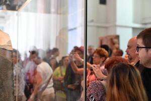 LONDON, ENGLAND - JULY 15 2017 - British museum full of tourists photo