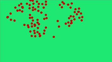 animation écran vert effet rouge l'amour forme video