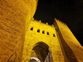 Claudius emperor Rome walls at night photo