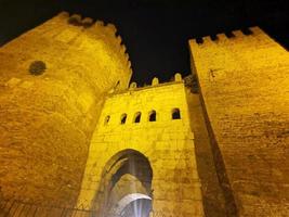 Claudius emperor Rome walls at night photo