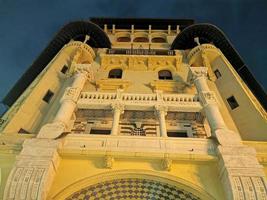 Coppede unusual style architechture district in roma buildings at night art nouveau liberty photo