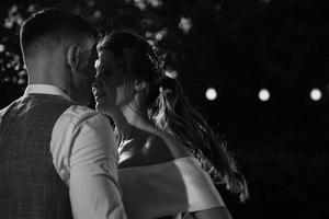 the first wedding dance of the bride and groom photo