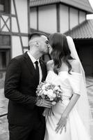 the first meeting of the bride and groom photo