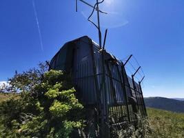 Sheet metal bunker on Giarolo Mountain Italy photo