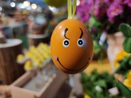 Easter eggs and decorations clown fish photo