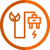 Eco Power Socket Vector Icon Design