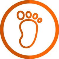 Footprint Vector Icon Design