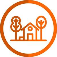 Home Landscape Vector Icon Design