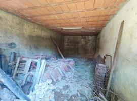 old abandoned roof collapsed farm house building in italy photo