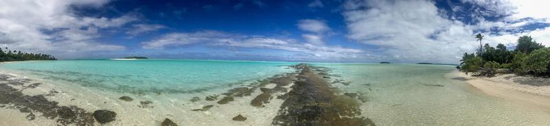 aitutaki polinesia isla cook paraíso tropical vista foto