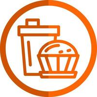 Coffee Muffin Vector Icon Design