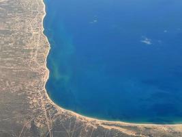 Baja california sur coast aerial view photo