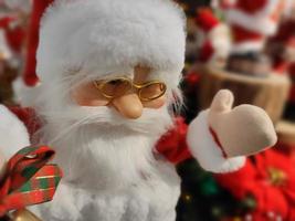 Santa Claus xmas decoration figure face detail photo