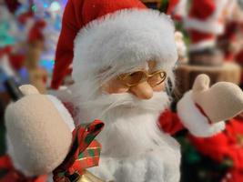 Santa Claus xmas decoration figure face detail photo