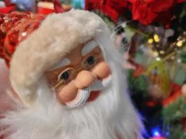 Santa Claus xmas decoration figure face detail photo