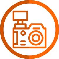 diseño de icono de vector de cámara dslr