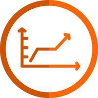 Rising Line Graph Vector Icon Design