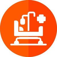 Hospital Bed Vector Icon Design