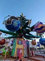 MENTON, FRANCE - DECEMBER 11 2021 - Santa Village open for christmas photo