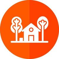 Home Landscape Vector Icon Design