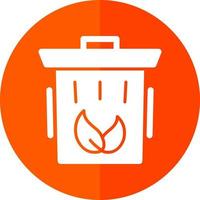 Eco Trash Bin Vector Icon Design