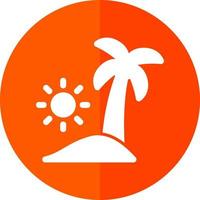 Beach Landscape Vector Icon Design