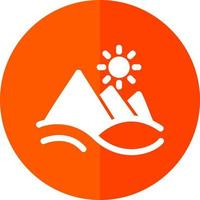 Pyramid Landscape Vector Icon Design