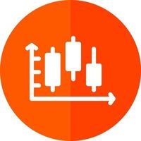 Candlestick Chart Vector Icon Design