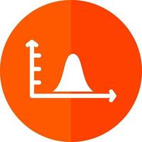 Bell Curve on Graph Vector Icon Design