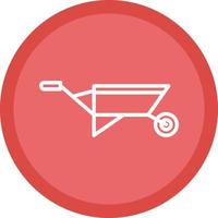 Wheelbarrow Vector Icon Design