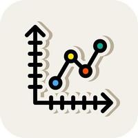 Line Graph Vector Icon Design