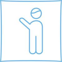 Waving to people Line Icon vector