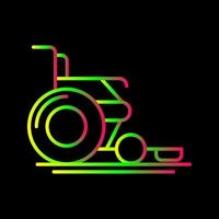 Wheel Chair Line Icon vector