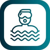 Diver Vector Icon Design